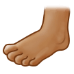 Foot Emoji with Medium Skin Tone, Samsung style