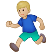 Man Running Emoji with Medium-Light Skin Tone, Samsung style