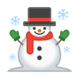 Snowman Emoji, Google style