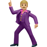 Man Dancing Emoji with Medium-Light Skin Tone, Apple style