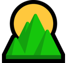 Sunrise Over Mountains Emoji, Microsoft style