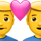 Couple with Heart: Man, Man Emoji, Apple style