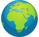 Globe Showing Europe-Africa Emoji, Facebook style