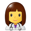 Woman Health Worker Emoji, Samsung style