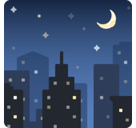 Night with Stars Emoji, Facebook style