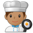 Man Cook Emoji with Medium Skin Tone, Samsung style
