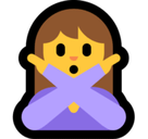 Woman Gesturing No Emoji, Microsoft style