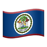 Flag: Belize Emoji, Apple style