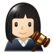 Woman Judge Emoji with Light Skin Tone, Samsung style