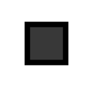 Black Medium Square Emoji, Microsoft style