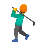 Man Golfing Emoji, Google style