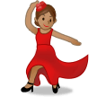 Woman Dancing Emoji with Medium Skin Tone, Samsung style