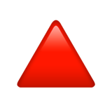 Red Triangle Pointed Up Emoji, Apple style