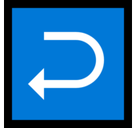Right Arrow Curving Left Emoji, Microsoft style