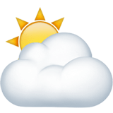 Sun Behind Cloud Emoji, Apple style