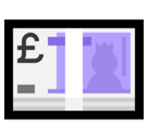 Pound Banknote Emoji, Microsoft style