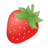 Strawberry Emoji, Google style