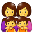 Family: Woman, Woman, Girl, Girl Emoji, Samsung style