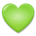 Green Heart Emoji, LG style