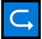 Left Arrow Curving Right Emoji, Microsoft style