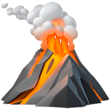 Volcano Emoji, Apple style