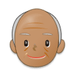 Old Man Emoji with Medium Skin Tone, Samsung style