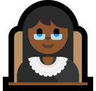 Woman Judge Emoji with Medium-Dark Skin Tone, Microsoft style