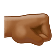 Right-Facing Fist Emoji with Medium-Dark Skin Tone, Samsung style