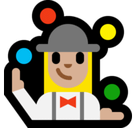 Woman Juggling Emoji with Medium-Light Skin Tone, Microsoft style