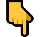 Finger Pointing Down Emoji, Microsoft style
