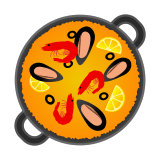 Shallow Pan of Food Emoji, Google style