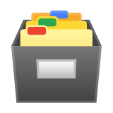 Card File Box Emoji, Google style