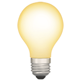 Light Bulb Emoji, Apple style
