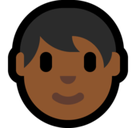Person Emoji with Medium-Dark Skin Tone, Microsoft style