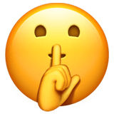 Shushing Face Emoji, Apple style