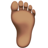 Foot Emoji with Medium Skin Tone, Apple style