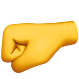 Left-Facing Fist Emoji, Apple style