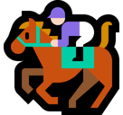 Horse Racing Emoji with Light Skin Tone, Microsoft style