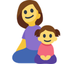 Family: Woman, Girl Emoji, Facebook style