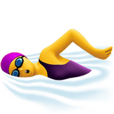 Woman Swimming Emoji, Apple style