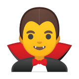 Man Vampire Emoji, Google style
