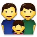 Family: Man, Man, Girl Emoji, LG style
