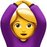 Woman Gesturing Ok Emoji, Apple style