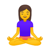 Woman in Lotus Position Emoji, Google style