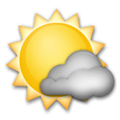 Sun Behind Small Cloud Emoji, LG style