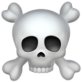 Skull and Crossbones Emoji, Apple style