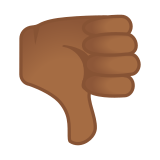 Thumbs Down Emoji with Medium-Dark Skin Tone, Google style