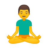 Man in Lotus Position Emoji, Google style