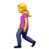 Woman Walking Emoji, Apple style