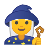 Woman Mage Emoji, Google style